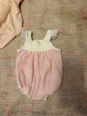 Pink and White paty Baby Bubble Romper